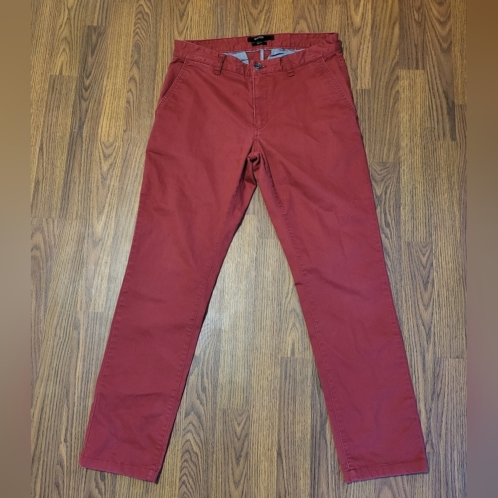 Burton of London Women’s Red Trousers W32 L29 Vintage Chic Slim Fit Pants C42